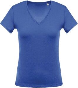 Kariban K390 - Ladies' short-sleeved V-neck T-shirt Light Royal Blue