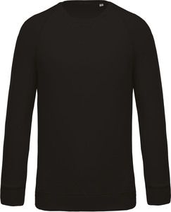 Kariban K480 - Sweat-shirt BIO col rond manches raglan homme Noir