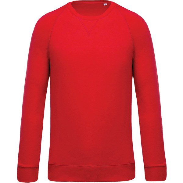 Kariban K480 - Mens organic round neck sweatshirt with raglan sleeves