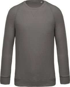 Kariban K480 - Men's organic round neck sweatshirt with raglan sleeves Storm Grey