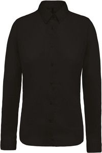 Kariban K510 - Ladies’ long-sleeved cotton poplin shirt Black