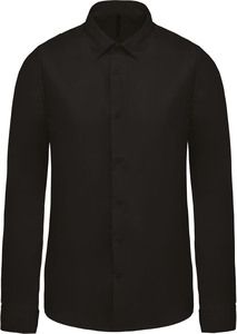 Kariban K513 - Langärmeliges Popeline-Herrenhemd Black