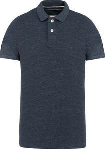 Kariban KV2206 - Men's vintage short sleeve polo shirt Night Blue Heather