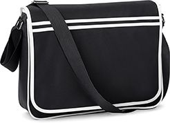 Bagbase BG71 - Retro messenger bag Black / White
