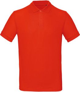 B&C CGPM430 - Men's organic polo shirt Fire Red