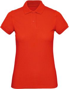 B&C CGPW440 - Women's organic polo shirt Fire Red