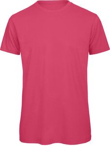 B&C CGTM042 - Camiseta de hombre Organic Inspire cuello redondo Fucsia