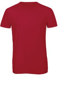 B&C CGTM055 - T-shirt Triblend de homem com decote redondo Vermelho
