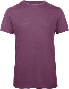 B&C CGTM055 - T-shirt Triblend de homem com decote redondo Heather Purple