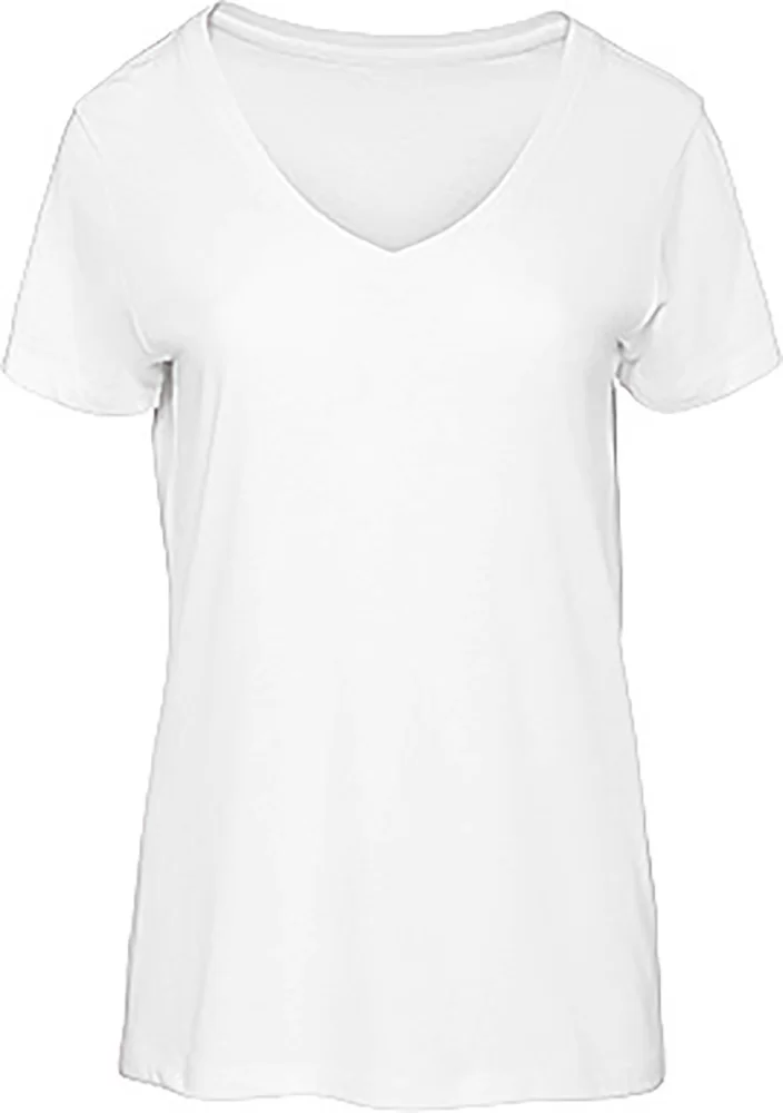 B&C CGTW045 - Organic Cotton Inspire V-neck T-shirt / Woman