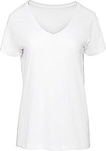 B&C CGTW045 - Organic Cotton Inspire V-neck T-shirt / Woman Wit