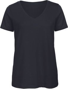 B&C CGTW045 - Organic Cotton Inspire V-neck T-shirt / Woman Marine