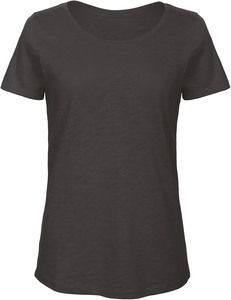 B&C CGTW047 - Ladies' SLUB Organic Cotton Inspire T-shirt Chic Black