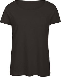 B&C CGTW056 - T-shirt girocollo da donna Triblend Black