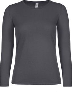 B&C CGTW06T - #E150 Ladies' T-shirt long sleeves Donkergrijs