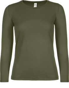 B&C CGTW06T - #E150 Ladies' T-shirt long sleeves Stedelijk kaki