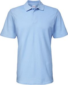 Gildan GI64800 - Men's Softstyle Double Pique Polo Shirt Light Blue