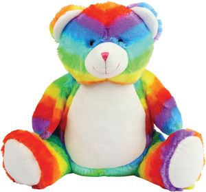 Mumbles MM555 - Zipped multicolored bear soft toy Multi