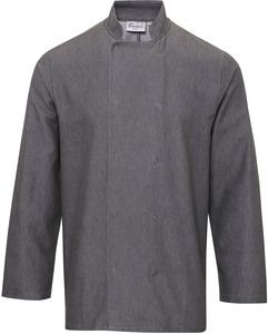Premier PR660 - Denim chef jacket Grey Denim