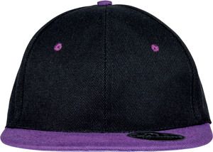 Result RC082X - Bronx Original Flat Peak Snapback Dual Colour Cap Black / Purple