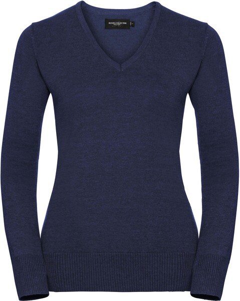 Russell Collection RU710F - Contemporary CottonBlend V-Neck Sweater