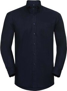 Russell Collection RU932M - Chemise Oxford Homme Manches Longues Bright Navy