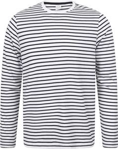 Skinnifit SFM204 - Long-sleeved striped t-shirt White/ Oxford Navy