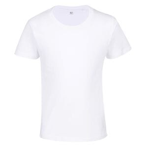 RTP Apparel 03261 - Cosmic 155 Kids Tee Shirt Enfant Coupe Cousu Manches Courtes Blanc
