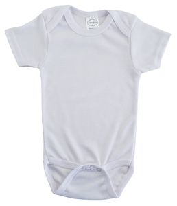 Infant Blanks 0010MP - Micro Poly Short Sleeve Onezies White