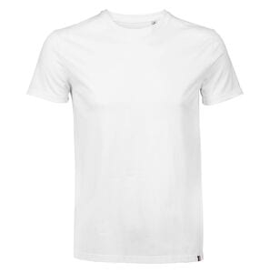 ATF 03272 - Léon T Shirt Męski Okrągły Dekolt Wyprodukowany We Francji Biały
