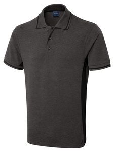 Radsow by Uneek UC117 - Two Tone Polo Shirt Charcoal/Black