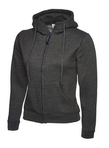 Radsow by Uneek UC505 - Ladies Classic Full Zip Hooded Sweatshirt Charcoal