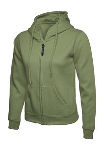 Radsow by Uneek UC505 - Ladies Classic Full Zip Hooded Sweatshirt Olive Green