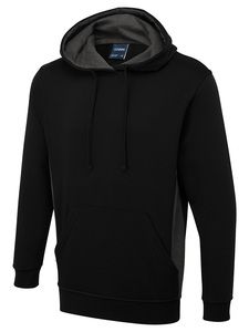 Radsow by Uneek UC517 - Two Tone Hooded Sweatshirt Black/Charcoal