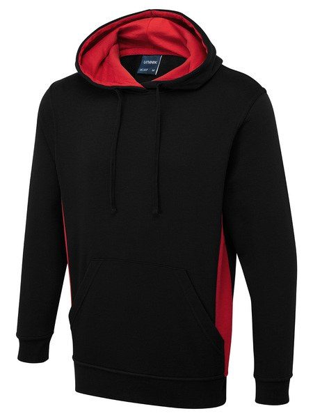 Radsow by Uneek UC517 - Premium Two Tone Hooded Sweatshirt with Contrast Panels