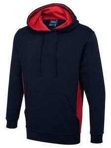 Radsow by Uneek UC517 - Two Tone Hooded Sweatshirt Navy/Red