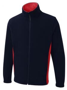 Radsow by Uneek UC617 - Zweifarbige Fleece-Jacke mit durchgehendem Reißverschluss Navy/Red