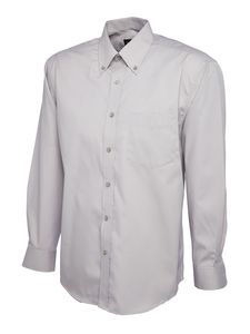 Radsow by Uneek UC701 - Mens Pinpoint Oxford Full Sleeve Shirt Silver Grey