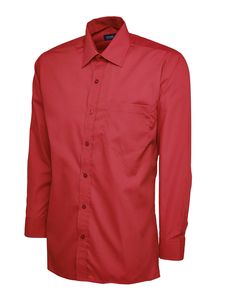 Radsow by Uneek UC709 - Mens Poplin Full Sleeve Shirt Red