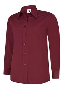 Radsow by Uneek UC711 - Ladies Poplin Full Sleeve Shirt Burgundy