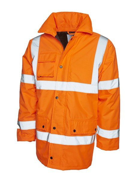 Radsow by Uneek UC803 - High Visibility Waterproof Safety Jacket with Reflective Strips