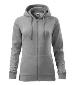 Malfini 411 - Trendy Zipper Sweatshirt Ladies Gris chiné foncé