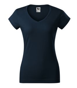 Malfini 162 - Camiseta de cuello en V fit Ladies Mar Azul