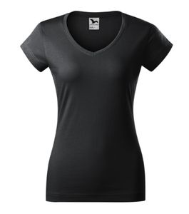 Malfini 162 - Camiseta de cuello en V fit Ladies ebony gray