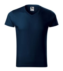 Malfini 146 - T-shirt med V-udskæring til mænd, lim-fit Sea Blue