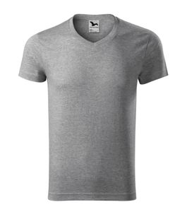 Malfini 146 - Slim Fit V-neck T-shirt Herren Gris chiné foncé