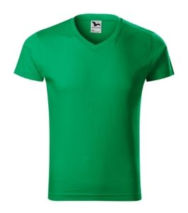 Malfini 146 - T-shirt med V-udskæring til mænd, lim-fit vert moyen