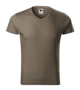 Malfini 146 - T-shirt med V-udskæring til mænd, lim-fit Army