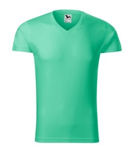 Malfini 146 - T-shirt med V-udskæring til mænd, lim-fit Mint Green