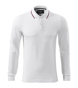 Malfini Premium 258 - Contrast Stripe LS Polo Shirt Gents White